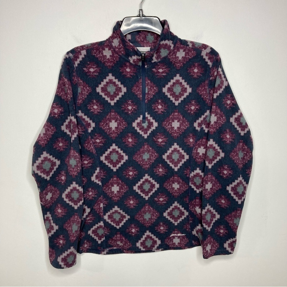 Eddie Bauer Fleece Quarter Zip Pullover Size Large
